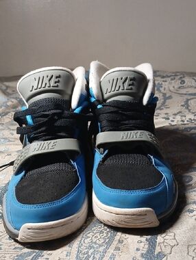NIKE-Mens Blue and Black Strap Sneakers